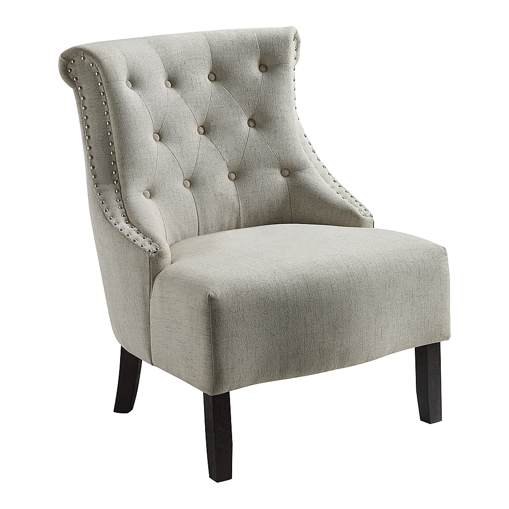 Angle View: OSP Home Furnishings - Evelyn Tufted Chair in Fabric - Linen