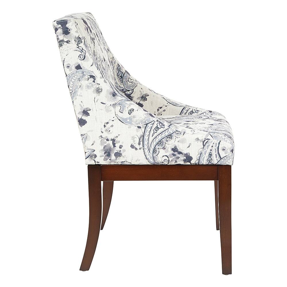 Left View: OSP Home Furnishings - Monarch Dining Chair - Paisley Charcoal