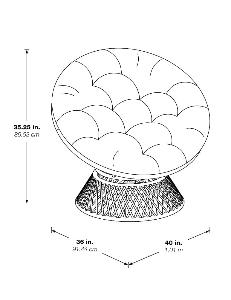 Angle View: OSP Home Furnishings - Papasan Chair - Brown