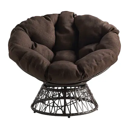 Front. OSP Home Furnishings - Papasan Chair - Brown.
