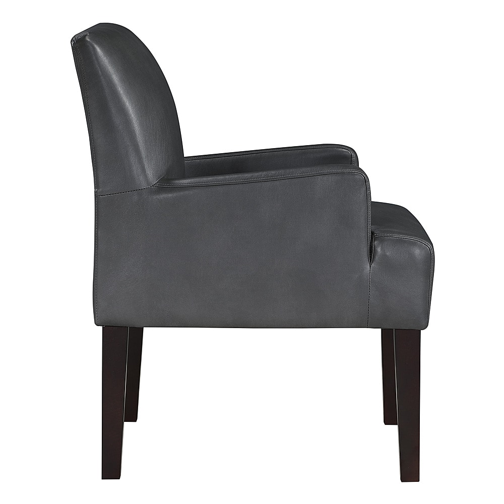 Left View: OSP Home Furnishings - Main Street Guest Chair - Pewter