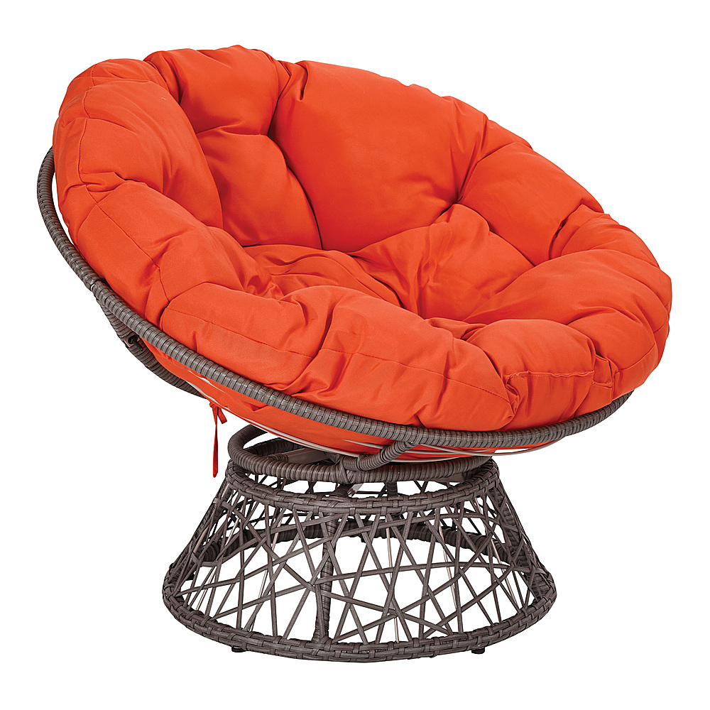 Angle View: OSP Home Furnishings - Papasan Chair - Orange