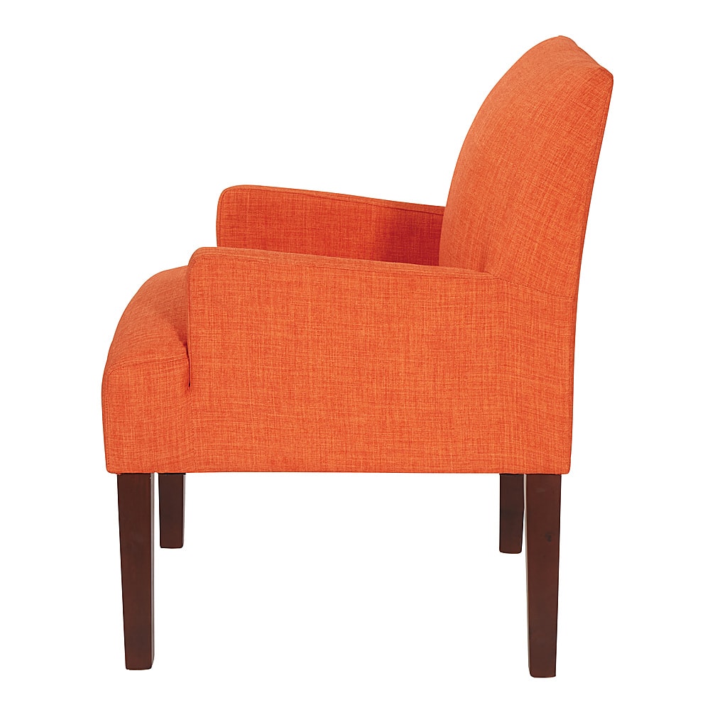 Left View: OSP Home Furnishings - Main Street Guest Chair - Tangerine