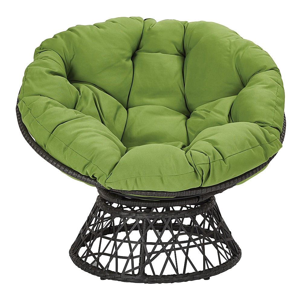 OSP Home Furnishings - Papasan Chair - Green - Front_Zoom