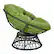 Left Zoom. OSP Home Furnishings - Papasan Chair - Green.