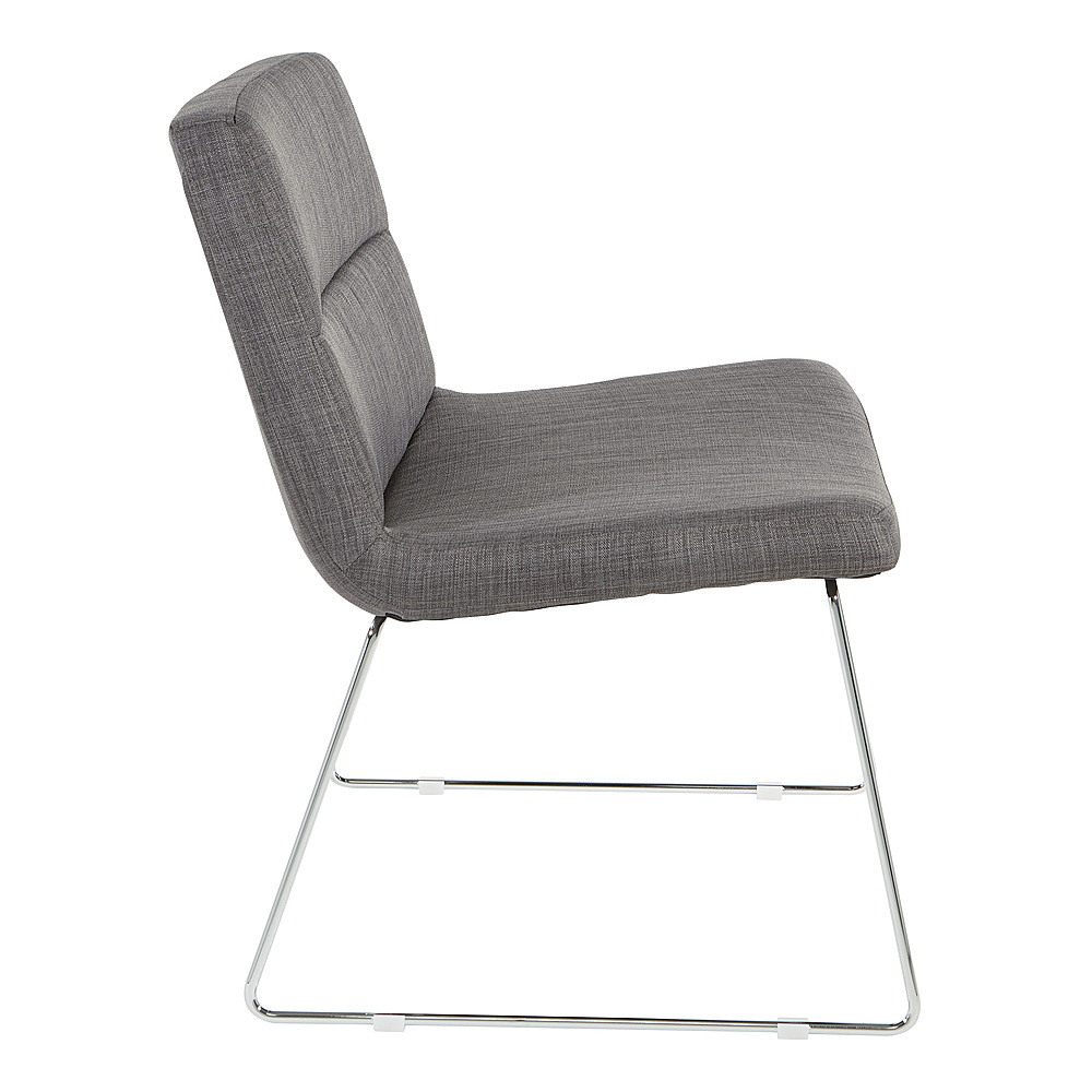 Left View: OSP Home Furnishings - Thompson Chair - Charcoal