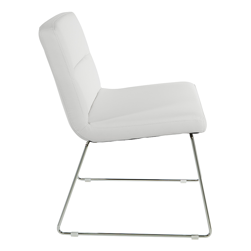 Left View: OSP Home Furnishings - Thompson Chair - White