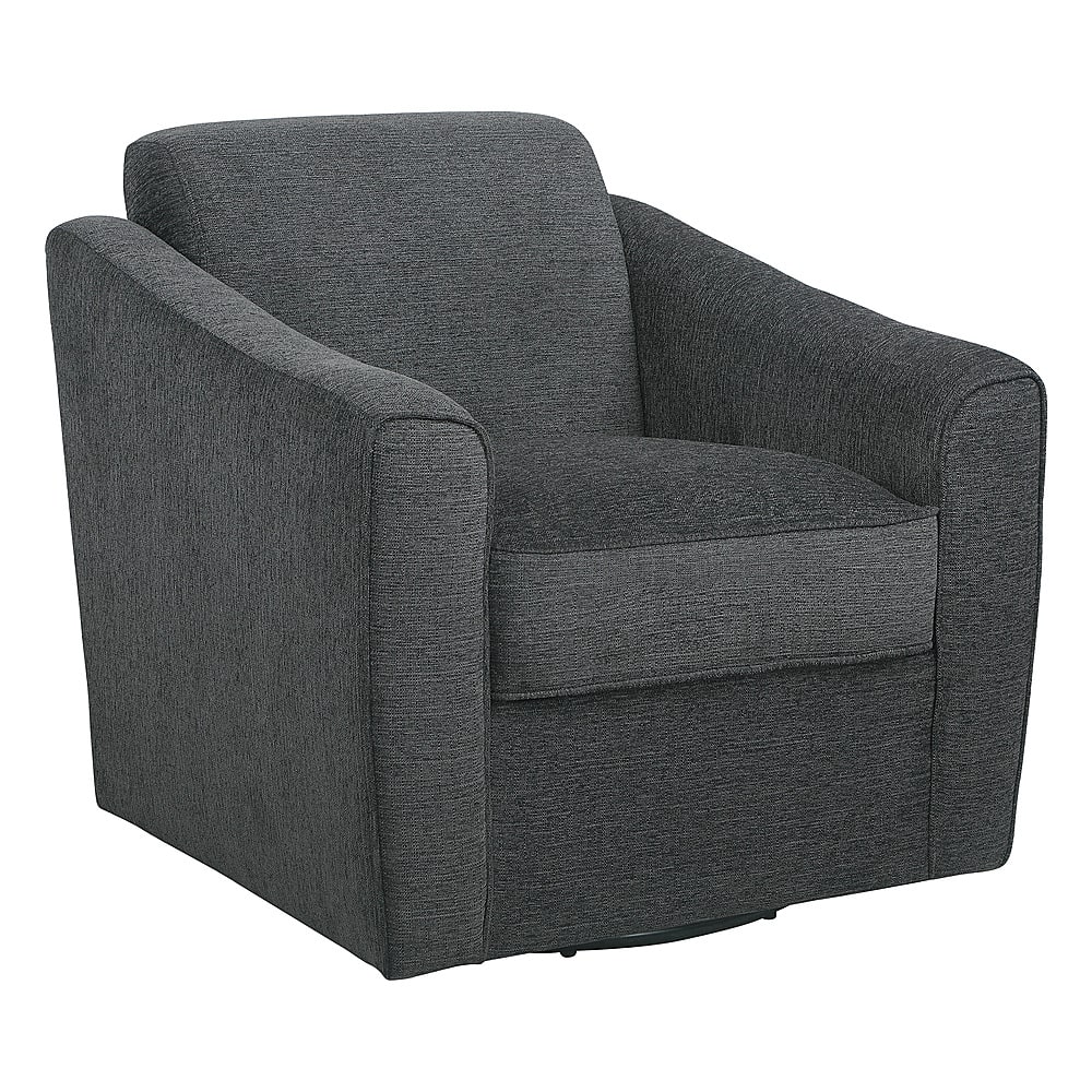 Angle View: OSP Home Furnishings - Cassie Swivel Arm Chair - Charcoal