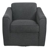 OSP Home Furnishings - Cassie Swivel Arm Chair - Charcoal - Front_Zoom