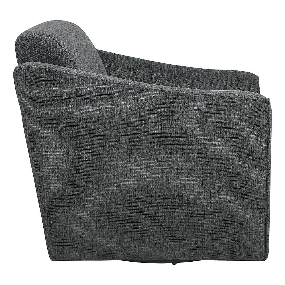 Left View: OSP Home Furnishings - Cassie Swivel Arm Chair - Charcoal