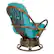 Alt View 11. OSP Home Furnishings - Kauai Rattan Swivel Rocker Chair - Blue.