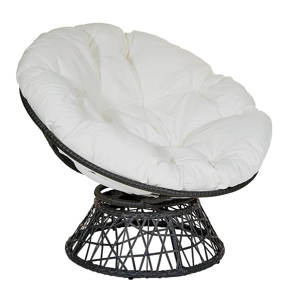 Angle Zoom. OSP Home Furnishings - Papasan Chair - White.