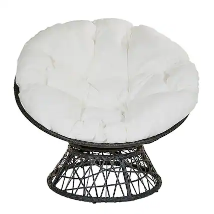 Front. OSP Home Furnishings - Papasan Chair - White.