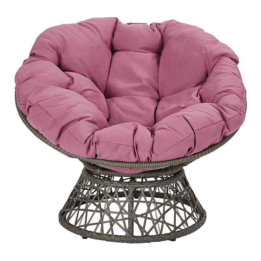 Front Zoom. OSP Home Furnishings - Papasan Chair - Purple.