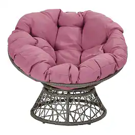 OSP Home Furnishings - Papasan Chair - Purple