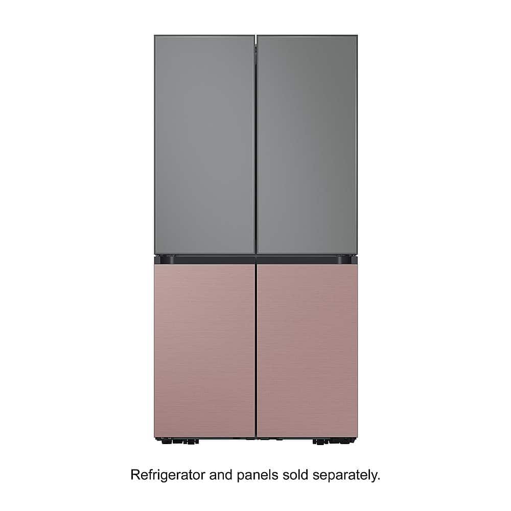 Alt View 11. Samsung - Bespoke 4-Door Flex Refrigerator Panel - Top Panel - Gray Glass.