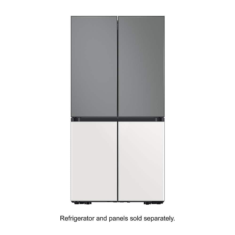 Alt View 12. Samsung - Bespoke 4-Door Flex Refrigerator Panel - Top Panel - Gray Glass.