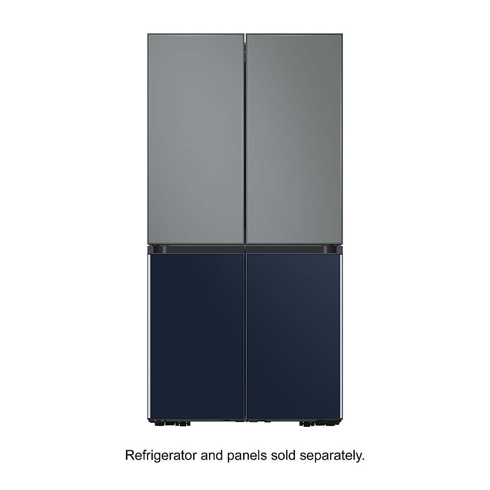 Alt View 15. Samsung - Bespoke 4-Door Flex Refrigerator Panel - Top Panel - Gray Glass.
