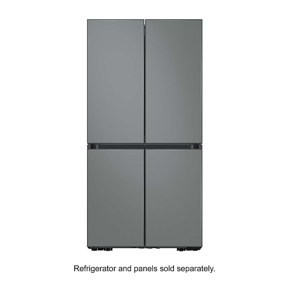 Alt View 16. Samsung - Bespoke 4-Door Flex Refrigerator Panel - Top Panel - Gray Glass.