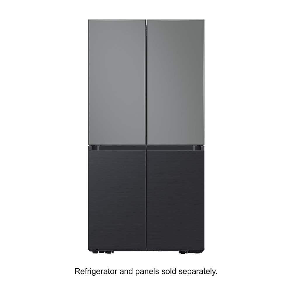 Alt View 17. Samsung - Bespoke 4-Door Flex Refrigerator Panel - Top Panel - Gray Glass.