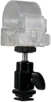 Nanlite Pavotube Transparent Polycarbonate Clip and Mini Ball Head with Hot Shoe Adapter and 1/4''-20 Mount - Angle_Zoom