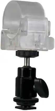 NANLITE - Pavotube Transparent Polycarbonate Clip and Mini Ball Head with Hot Shoe Adapter and 1/4''-20 Mount - Clear