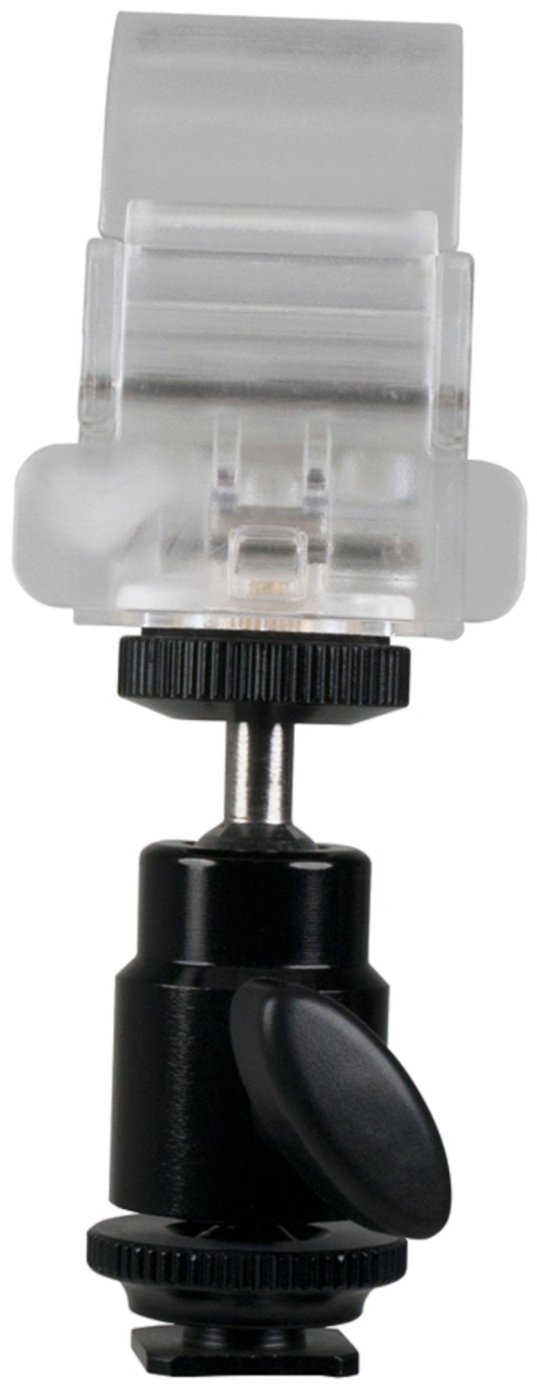Alt View 15. NANLITE - Pavotube Transparent Polycarbonate Clip and Mini Ball Head with Hot Shoe Adapter and 1/4''-20 Mount.