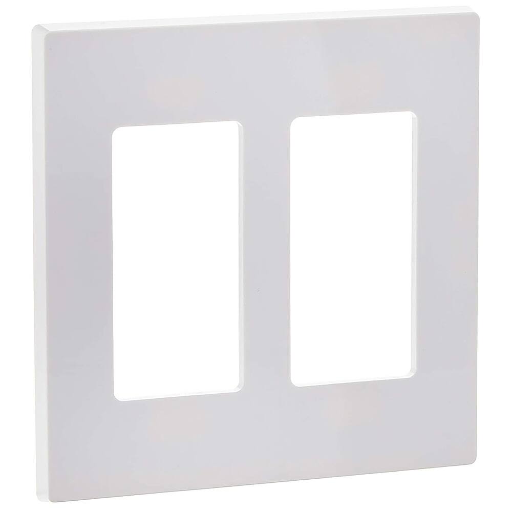 Alt View 11. Leviton - 2-Gang Decora Plus Wallplate Screwless Snap-On Mount, White - White.