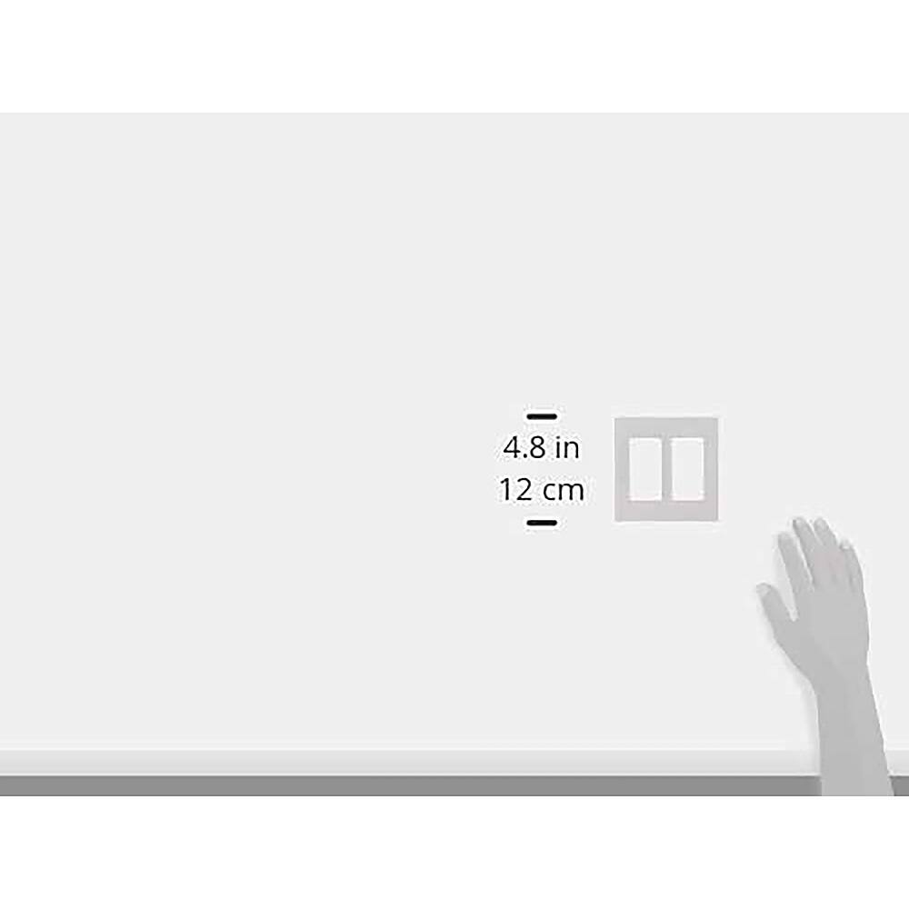 Alt View 13. Leviton - 2-Gang Decora Plus Wallplate Screwless Snap-On Mount, White - White.