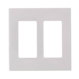 Leviton - 2-Gang Decora Plus Wallplate Screwless Snap-On Mount - White