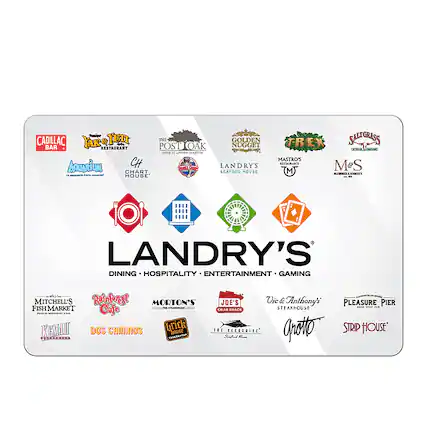 Front. Landry’s - $50 Gift Card.