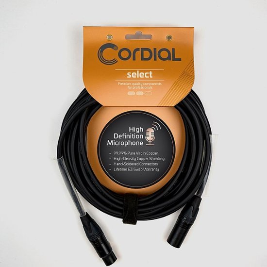 Cordial – Premium Microphone Cable with Balanced XLR Connectors – Black