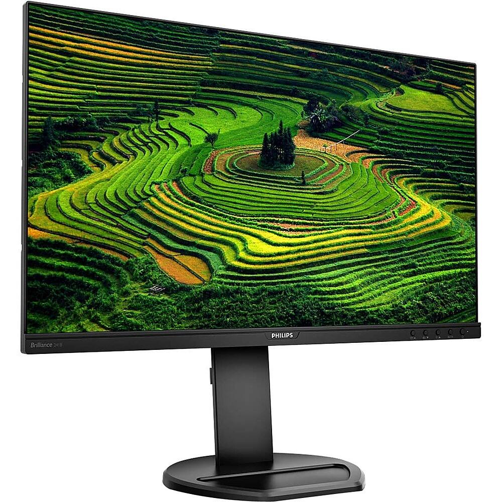 Angle. Philips - B-Line 241B8QJEB 24" IPS Widescreen Adaptive Sync Monitor (DisplayPort, VGA, USB, HDMI, DVI) - Black.