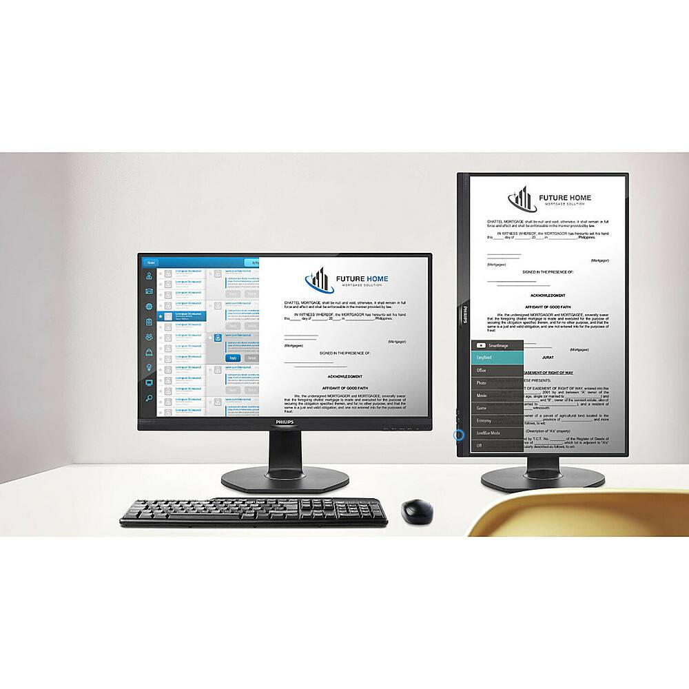 Alt View 17. Philips - B-Line 241B8QJEB 24" IPS Widescreen Adaptive Sync Monitor (DisplayPort, VGA, USB, HDMI, DVI) - Black.