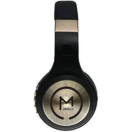 Alt View 11. Morpheus 360 - SERENITY Wireless Over-the-Ear Headphones with Microphone - Black/Gold.