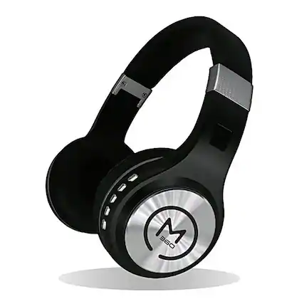 Alt View 11. Morpheus 360 - SERENITY Wireless Over-the-Ear Headphones with Microphone - Black/Silver.