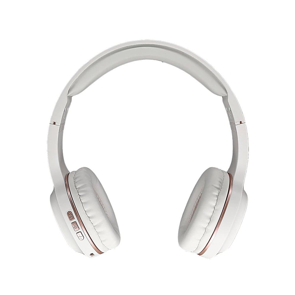Alt View 11. Morpheus 360 - TREMORS Wireless On-the-Ear Headphones, Wireless Headset with Microphone - White/Rose Gold.