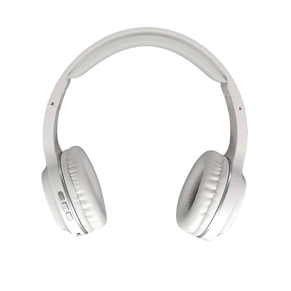 Alt View 12. Morpheus 360 - TREMORS Wireless On-the-Ear Headphones, Wireless Headset with Microphone - White/Silver.