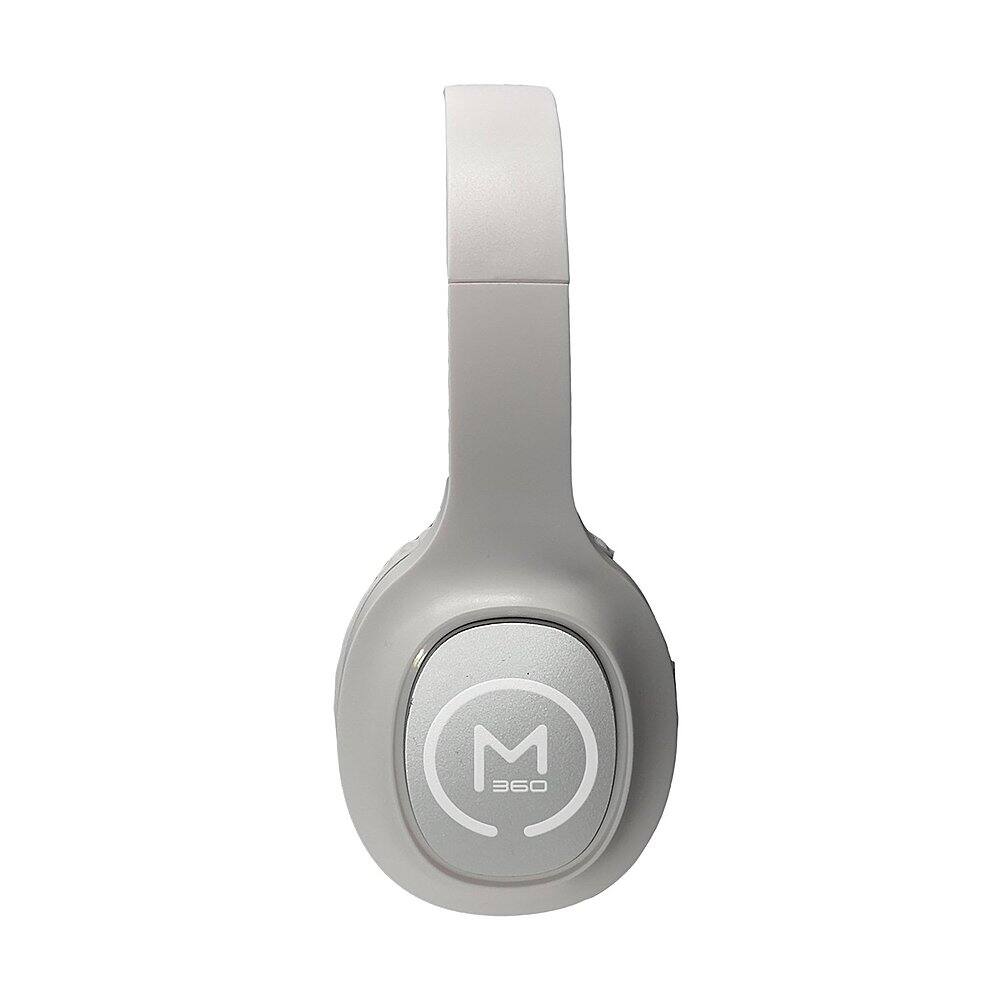 Alt View 15. Morpheus 360 - TREMORS Wireless On-the-Ear Headphones, Wireless Headset with Microphone - White/Silver.