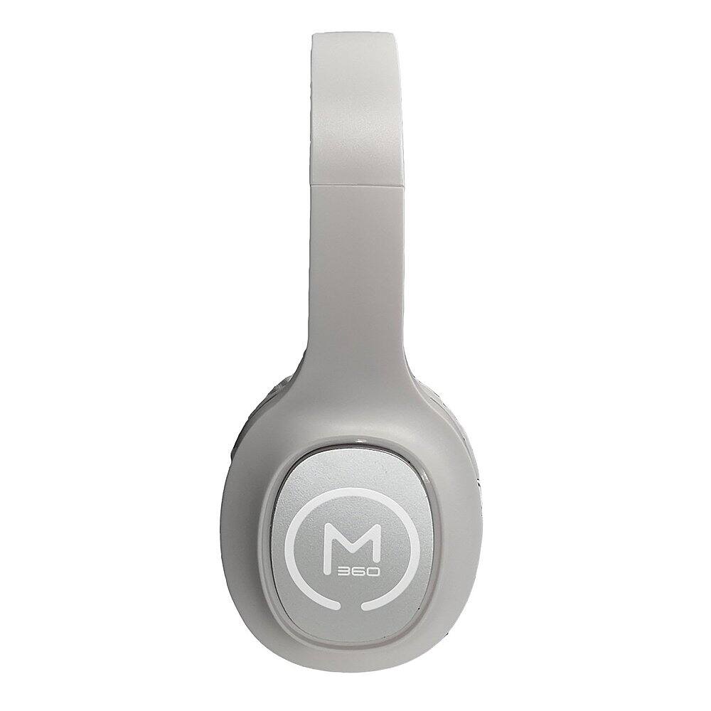 Alt View 16. Morpheus 360 - TREMORS Wireless On-the-Ear Headphones, Wireless Headset with Microphone - White/Silver.