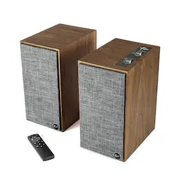 Klipsch - The Fives Powered Speakers with HDMI-ARC - Walnut