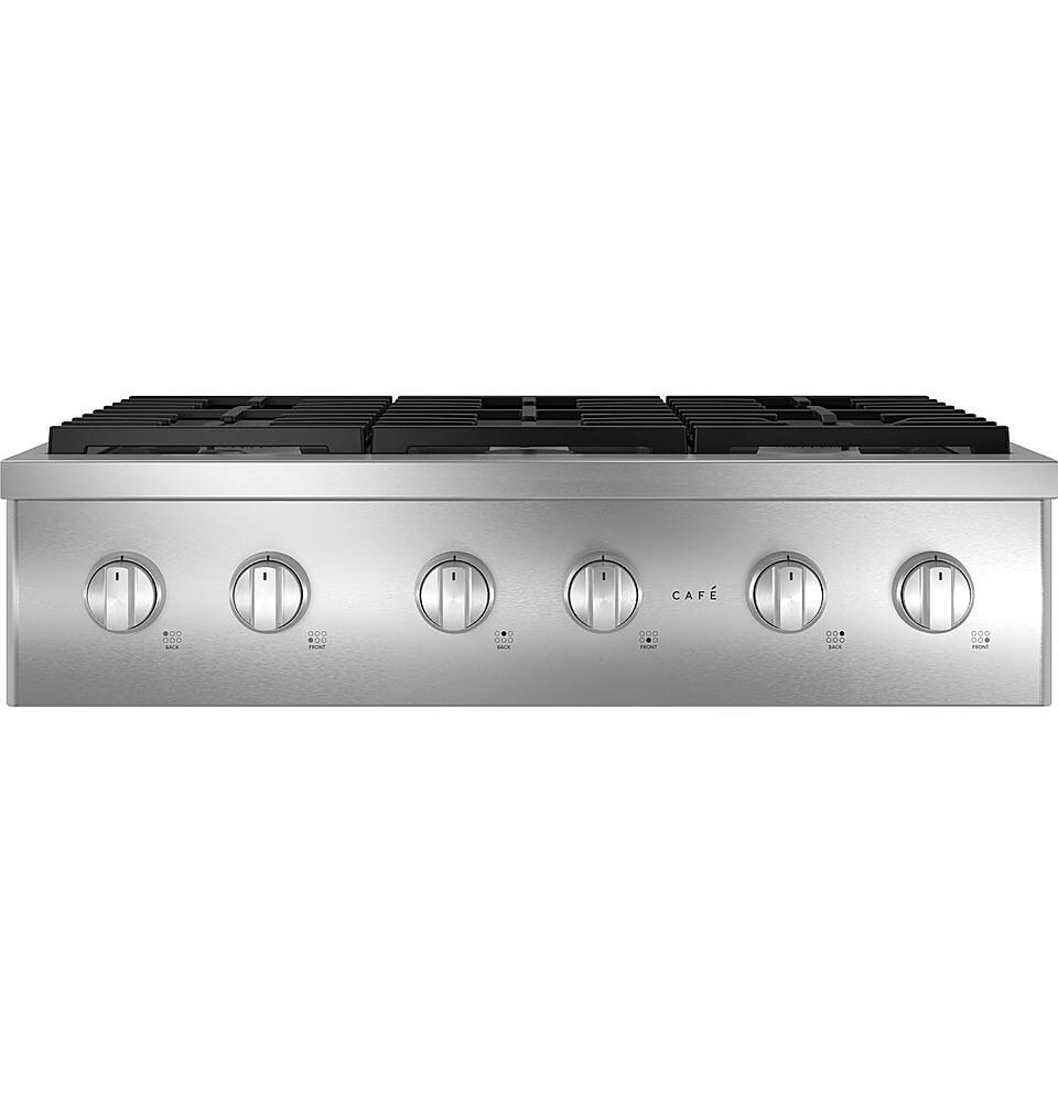 Alt View 11. Café - 36" Built-In Gas Cooktop with 6 Burners, Customizable - Stainless Steel.