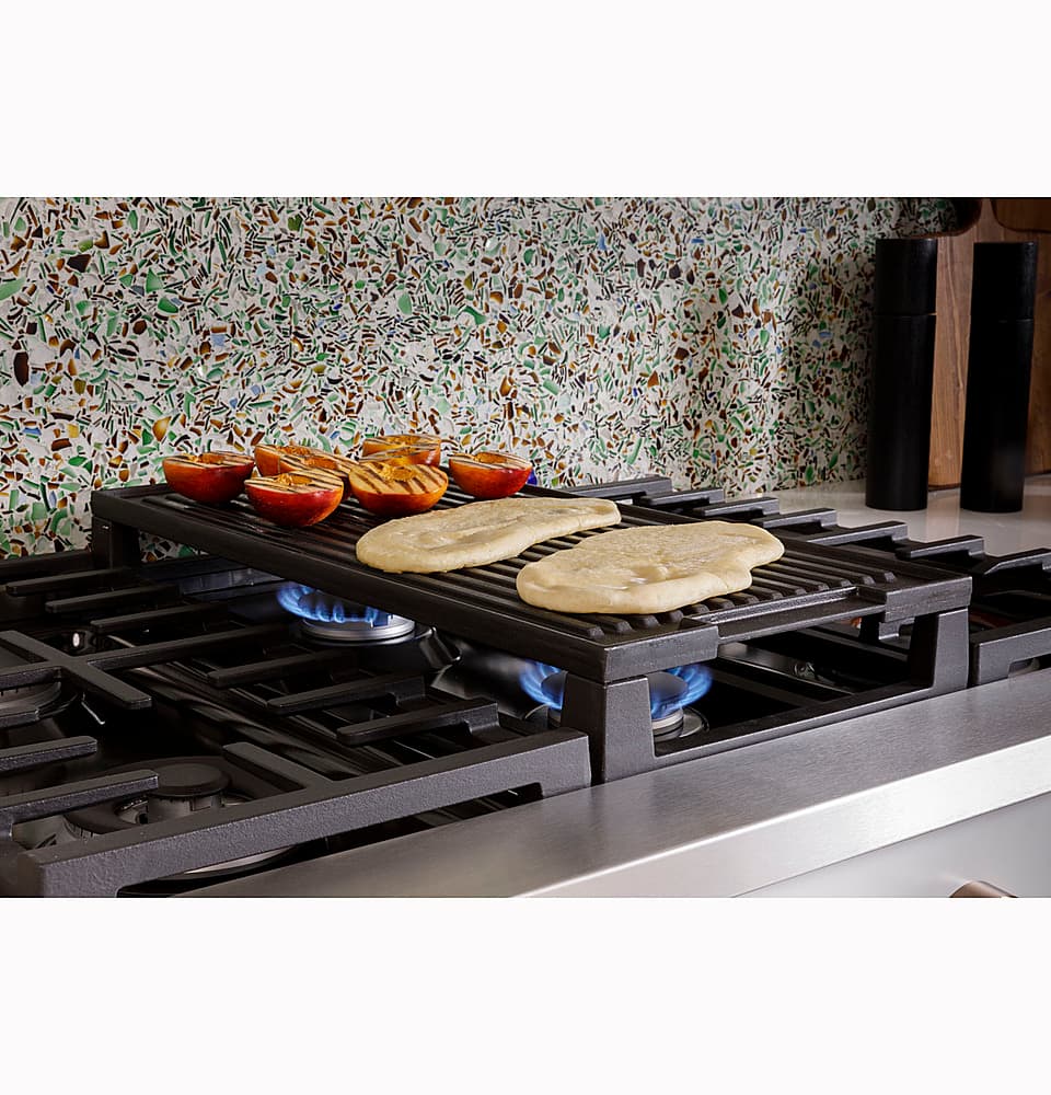 Alt View 17. Café - 36" Built-In Gas Cooktop with 6 Burners, Customizable - Stainless Steel.