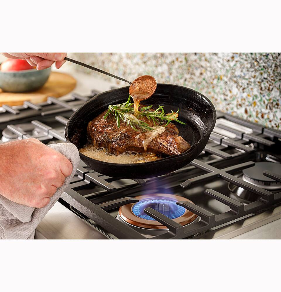 Alt View 20. Café - 36" Built-In Gas Cooktop with 6 Burners, Customizable - Stainless Steel.