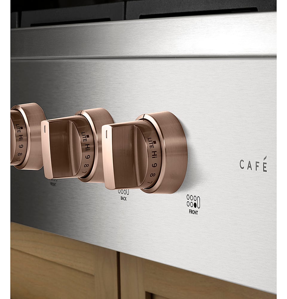 Alt View 22. Café - 36" Built-In Gas Cooktop with 6 Burners, Customizable - Stainless Steel.