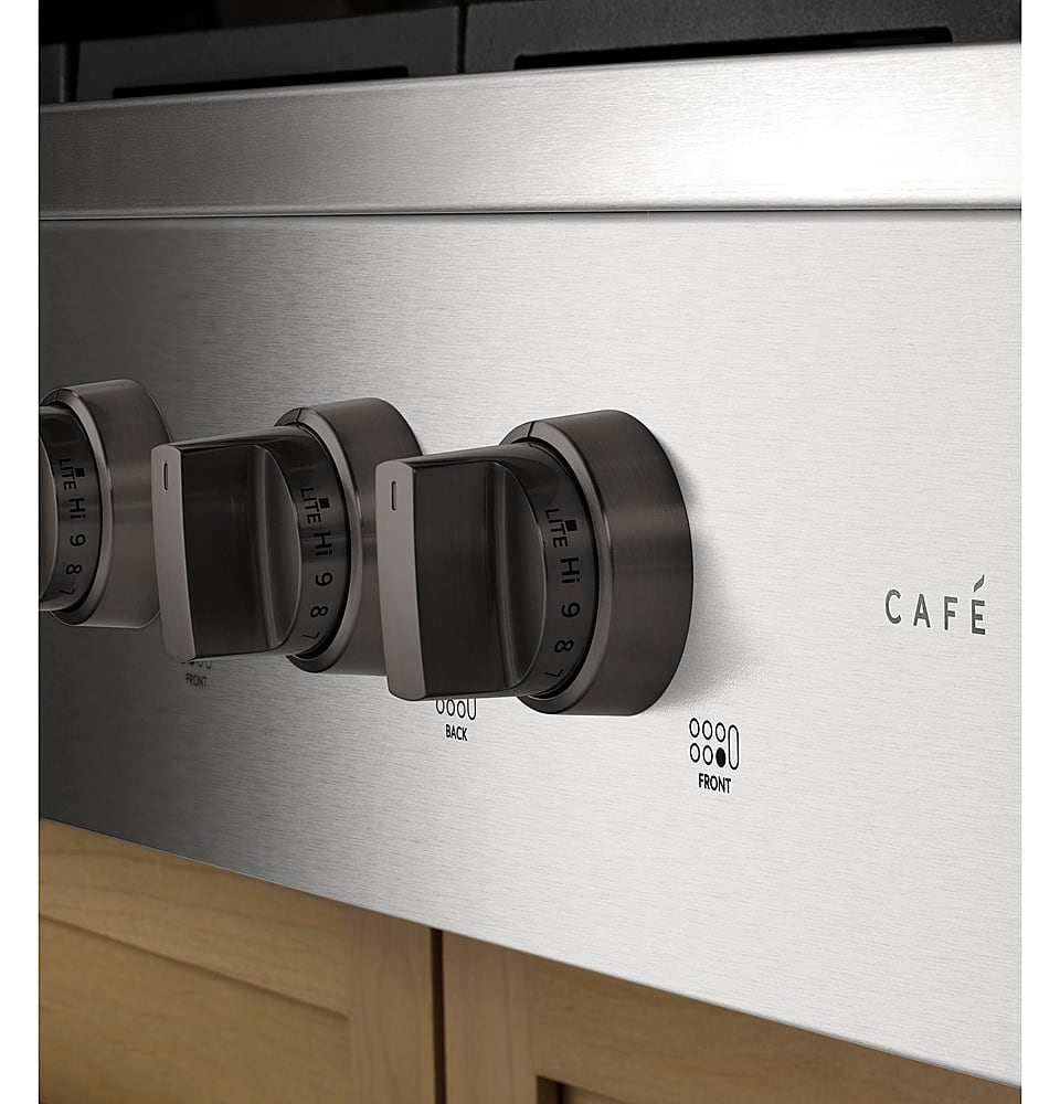 Alt View 24. Café - 36" Built-In Gas Cooktop with 6 Burners, Customizable - Stainless Steel.