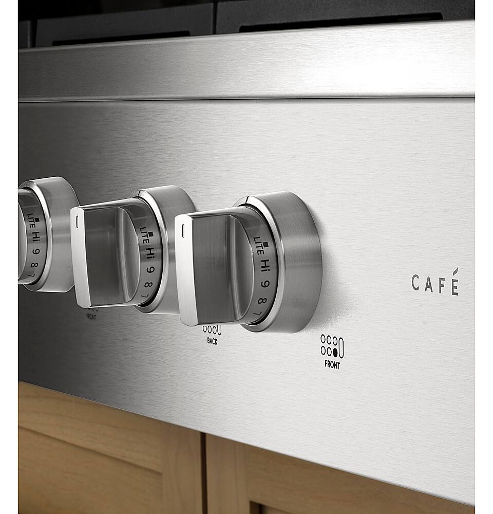 Alt View 25. Café - 36" Built-In Gas Cooktop with 6 Burners, Customizable - Stainless Steel.