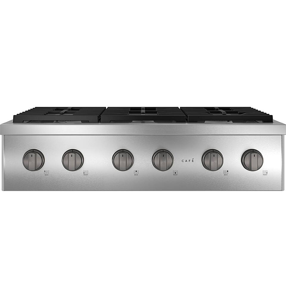 Alt View 37. Café - 36" Built-In Gas Cooktop with 6 Burners, Customizable - Stainless Steel.