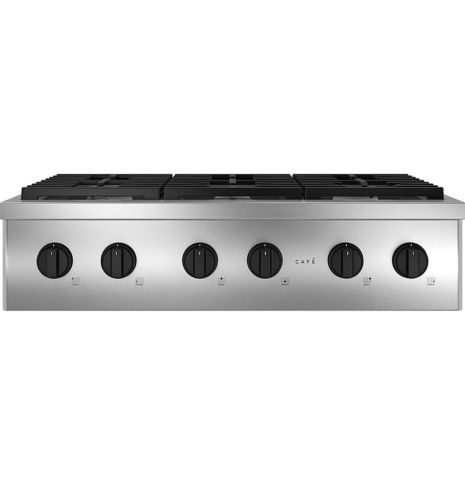 Alt View 39. Café - 36" Built-In Gas Cooktop with 6 Burners, Customizable - Stainless Steel.