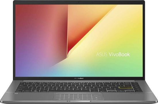 Front Zoom. ASUS - VivoBook S14 14" Laptop - Intel Core i7 - 8GB Memory - 512GB SSD - Deep Green/Light Gray.